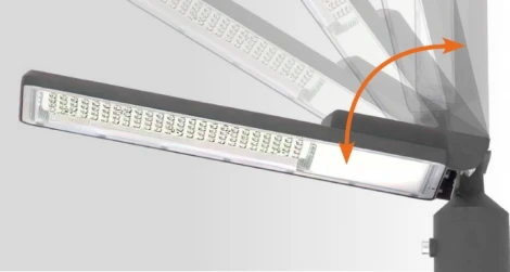 Уличный консольный светильник 150Вт 5700К IP65 18000лм с поворотным кронштейном серый Wolta STL-150W/03