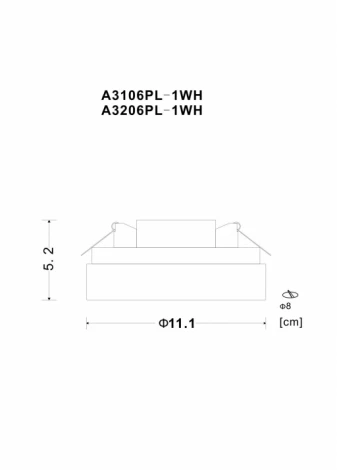 Потолочный светильник круглый Arte Lamp Gamba A3206PL-1WH (LED, 220V)