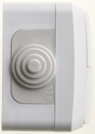 Выключатель накладной двухклавишный (серый) IP44 Systeme Electric BA10-042C