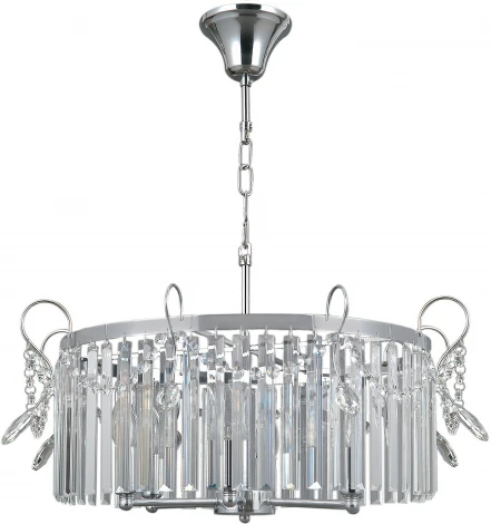 Подвесная люстра ILLUMICO IL3530-6PSQ-39 CR (220V, хрусталь, на цепи)