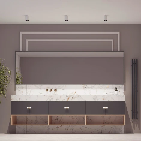 Накладной светильник LED SP-SALT-R75-8W Warm3000 (BK, 40 deg, 230V) (Arlight, IP44 Металл) 039379