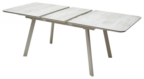 Стеклянный стол M-City ARUBA 140 BEIGE/ CAPPUCINO глазурованное стекло