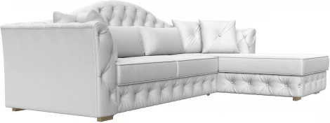 Диван угловой Артис правый угол (Белый/Экокожа) Лига Диванов арт.121632