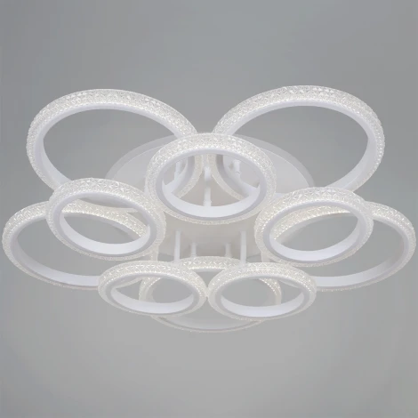 Потолочная люстра светодиодная на штанге с пультом с регулировкой цветовой температуры, яркости и ночным режимом с регулировкой цветовой температуры, яркости и ночным режимом Reluce 06333-0.3-5+5A WH (RGB)