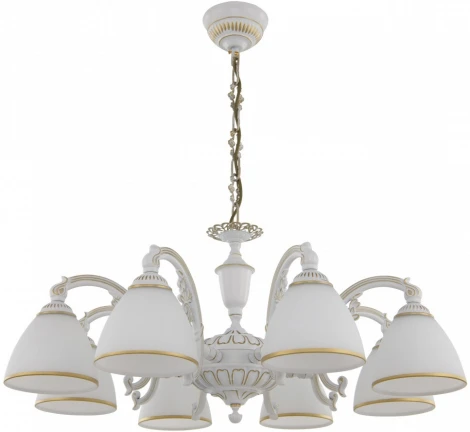 Подвесная люстра Arte Milano AM341837 341837/8 WT+G (220V, на цепи)