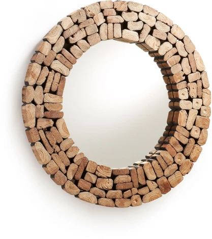 Настенное зеркало La Forma (ex Julia Grup) Eliptic (Стекло,Дерево,Тик)