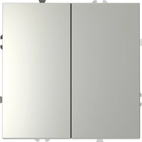 Выключатель двухклавишный (сталь) Voltum S70 VLS020105