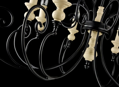 Подвесная люстра Maytoni Karina H631-PL-08-B (220V, на цепи, подсвечник, свеча)