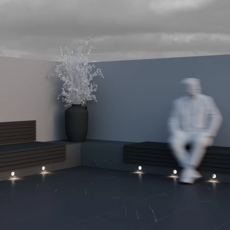 Встраиваемый светильник уличный Maytoni Biscotti O035-L3W3K (LED, 220V, круглые, IP65)