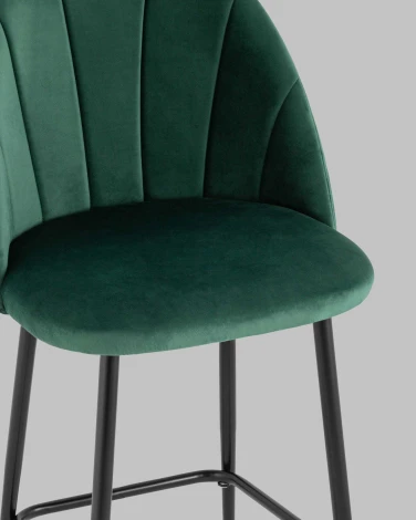 Стул полубарный Логан SN велюр зелёный Stool Group УТ000042211