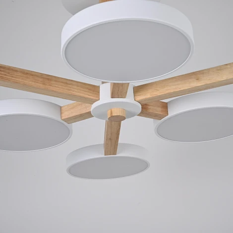 Потолочная люстра Wi-Fi на штанге Turna L6 White By ImperiumLoft Turna-B01 (LED, 220V, голосовое управление, умный дом - Алиса)