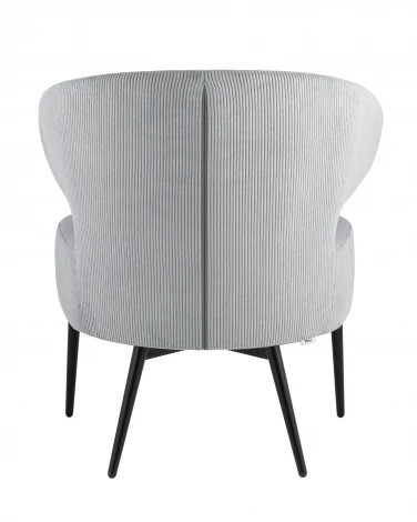 Кресло Stool Group лаунж Royal Stripes велюр серый УТ000036776