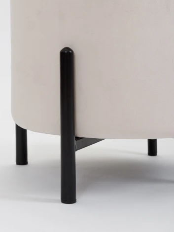 Пуф MyFar Фрэнк с ящиком светло-бежевый велюр MF1022-1