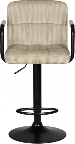 Стул барный DOBRIN KRUGER ARM BLACK (бежевый вельвет (LAR-E2041-04))