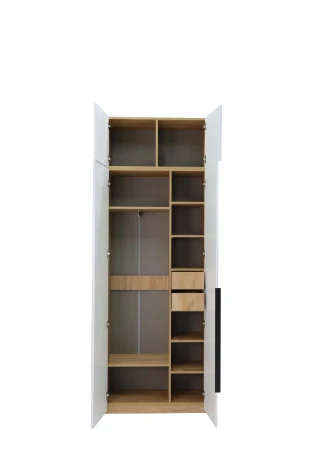 Шкаф 2, Дуб Крафт Золотой / Софт Белый Ивару Стефани 102203