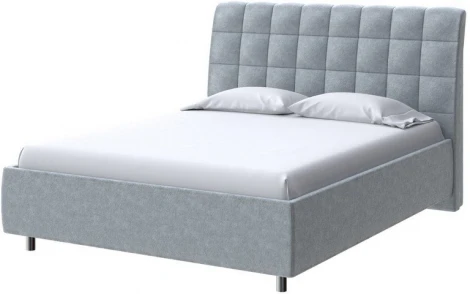 PROxSON Кровать Volumo без основания (Ткань: Велюр Gratta 3 Утренний туман) 90x190