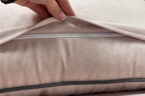 Кровать с основанием Лео 120х200 см Mebelson (ДСП,Дерево,Велюр/Розовый,Графит) арт.KM1.2-19.2348