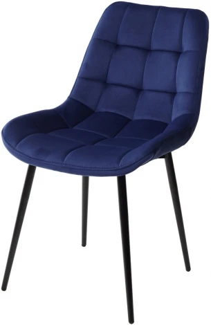Стул ХОФМАН, цвет H-60 Темно-синий, велюр / черный каркас
