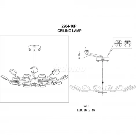 Потолочная люстра Favourite Mense 2264-16P