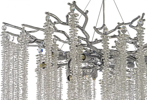 Подвесная люстра Dio D`arte Tavenna Nickel Tavenna H 1.5.76.100 N (220V, хрусталь, на тросе)