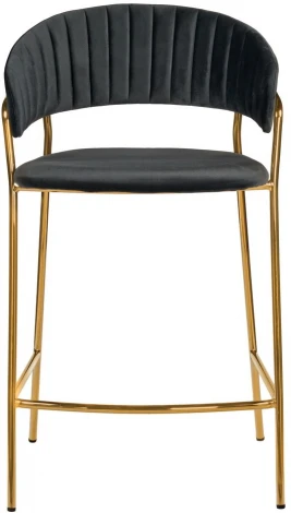 Стул Bradex Home полубарный Turin черный с золотыми ножками (FR 0891)