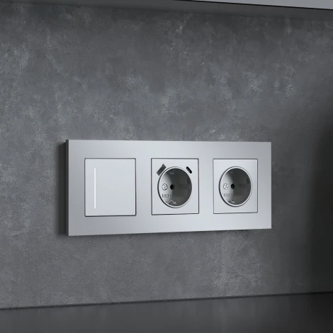 Рамка на 3 поста (серебро софт) Werkel W0032965 (a062815)