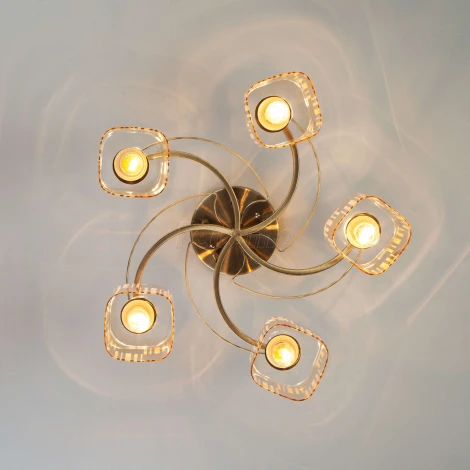 Потолочная люстра Eurosvet Susan 30124/5 античная бронза