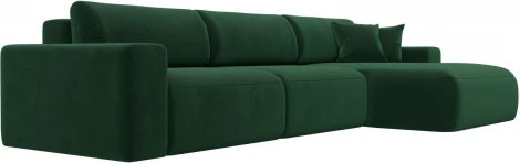 Диван угловой Лига-036 НПБ Классик Лонг правый угол (Зеленый/Велюр) Лига Диванов арт.121393