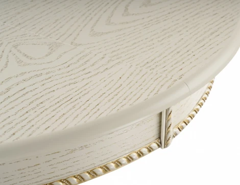 Стол деревянный Woodville Павия 100 крем / золотая патина арт.615208