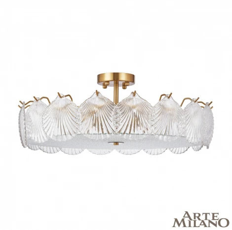 Потолочная люстра на штанге Arte Milano Rim 312009/D600 BS (220V, круглые, ракушка)