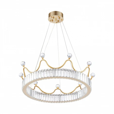 Подвесной светильник Arte Milano Venezia 310322/D600 GD (регулировка яркости, LED, 220V, хрусталь, пульт управления, на тросе, круглые)