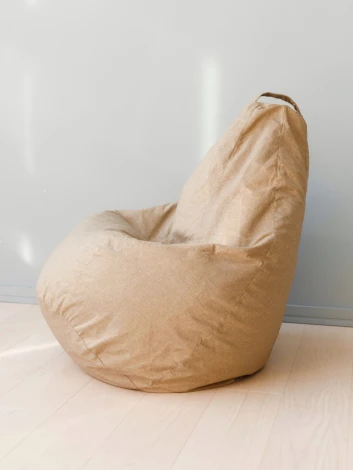 Кресло мешок Dreambag Груша Бежевая Рогожка (2XL, Классический) 5016031