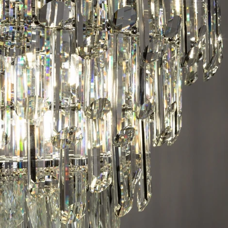 Подвесная люстра каскадная Divinare Bellatrix 3510/02 SP-18 (220V, хрусталь, на тросе)