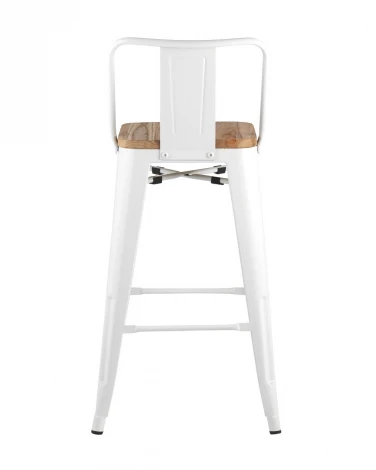 Полубарный стул Tolix Wood Белый