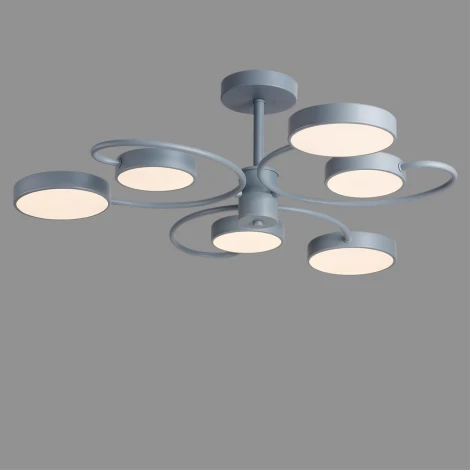 Потолочная люстра на штанге Lumion Evin 5656/90CL серый LED 90W 3000-6000K 3606Лм 220V