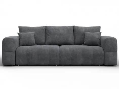 Диван прямой Лига-110 НПБ (ДВП,ДСП,ЛДСП,Брус,Фанера,Велюр/Темно-серый) Лига Диванов 136505