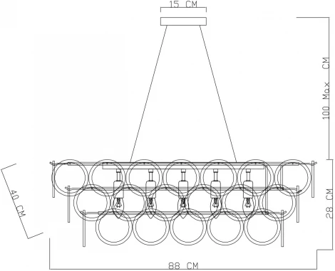 Подвесная люстра Divinare Chloe 7566/02 SP-13 (220V, на тросе)