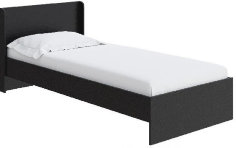 Без бренда Кровать Practica (ЛДСП Черный) 180x200