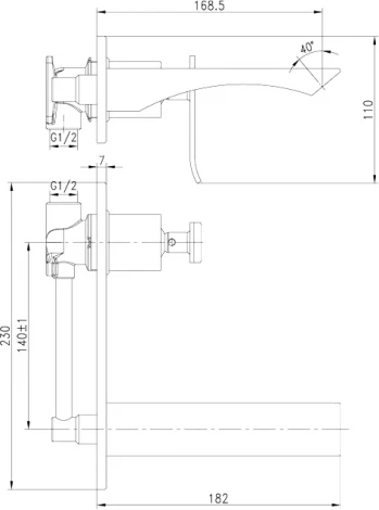 Смеситель Lemark Contest LM5826CW С ВНУТРЕННЕЙ ЧАСТЬЮ, для раковины