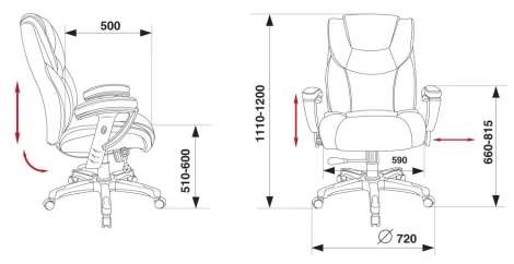 Кресло руководителя Бюрократ T-9999 черный рец.кожа/кожзам крестовина металл/пластик пластик серебро