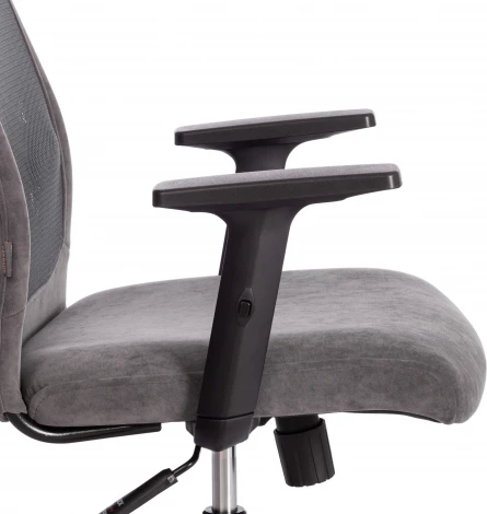 Компьютерное кресло игровое Tetchair PROFIT PLT (Флок,Ткань/Серый) 20537