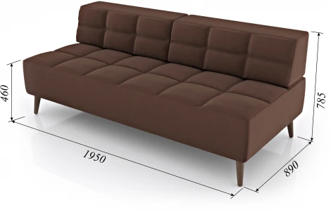 Диван Arsko Нельсон коричневый велюр