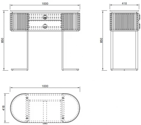 Консоль LUCIANO 100*42*85см Garda Decor арт.77IP-GD010-KONS