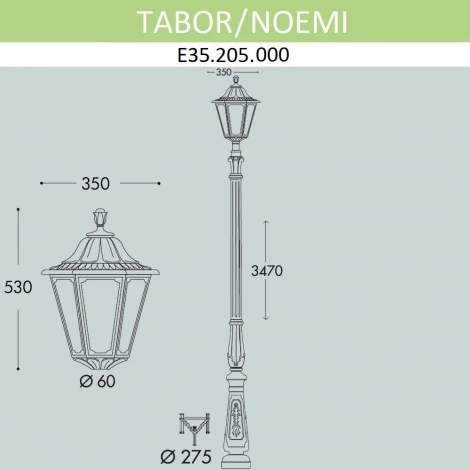 Наземный фонарь Fumagalli Noemi E35.205.000.AYH27 (220V, IP55)
