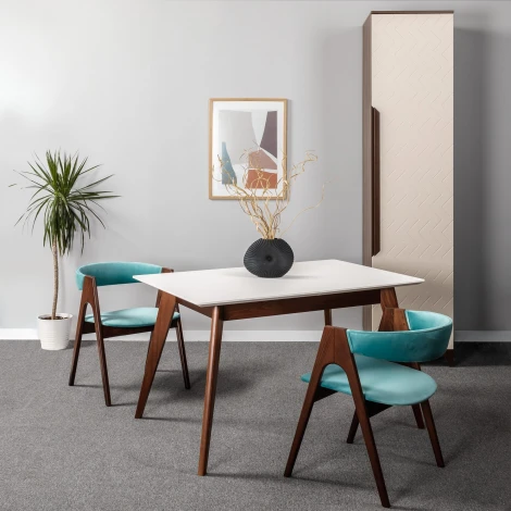 Стол R-Home Лунд раскладной 140-180 ОРЕХ-Белый