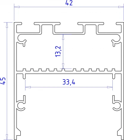 Алюминиевый профиль накладной/подвесной "Profile System" для светодиодной ленты до 33,4мм Ambrella Illumination GP3050AL