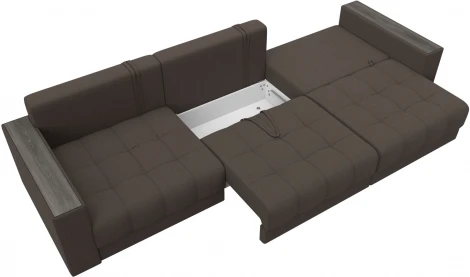 Диван прямой с декором Лига-049 НПБ Лонг Лига Диванов (Рогожка) арт.128417