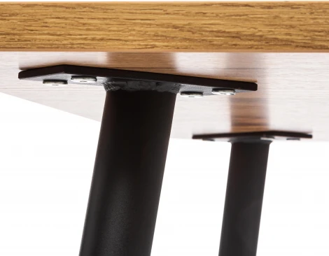 Стол PLUTO ЛДСП/металл, 120x80x77 см, Дуб вотан/Черный Tetchair 19317