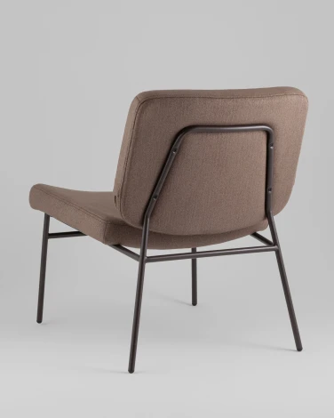 Кресло Stool Group Эбигейл велюр коричневый, каркас серо-коричневый УТ000041983