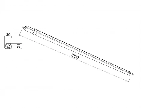 Линейный светильник светодиодный ЭРА SPP-3 SPP-301-36-4K-M